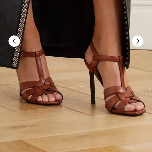 Yves Saint Laurent Tribute woven leather sandals - Picture 3 of 11